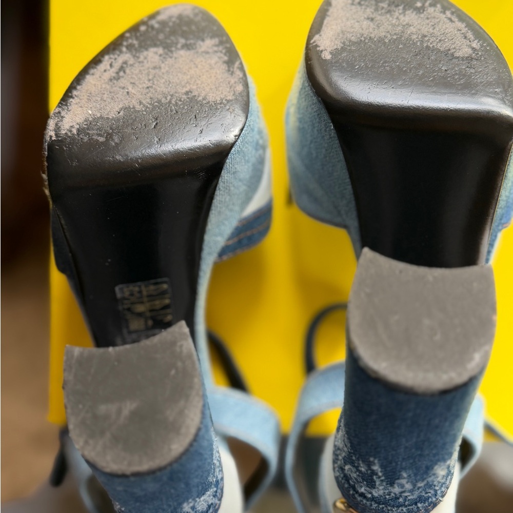 Dolce & Gabbana Denim Platform Sandals - Picture 7 of 8